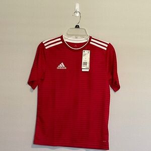 ADIDAS Condivo 18 Climalite Large Youth Short Sleeve Soccer Jersey - Red - NWT